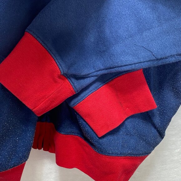 Superman Man Of Steel Hooded Jacket Medium DC Comics Blue & Red Cotton Polyester - Picture 3 of 9